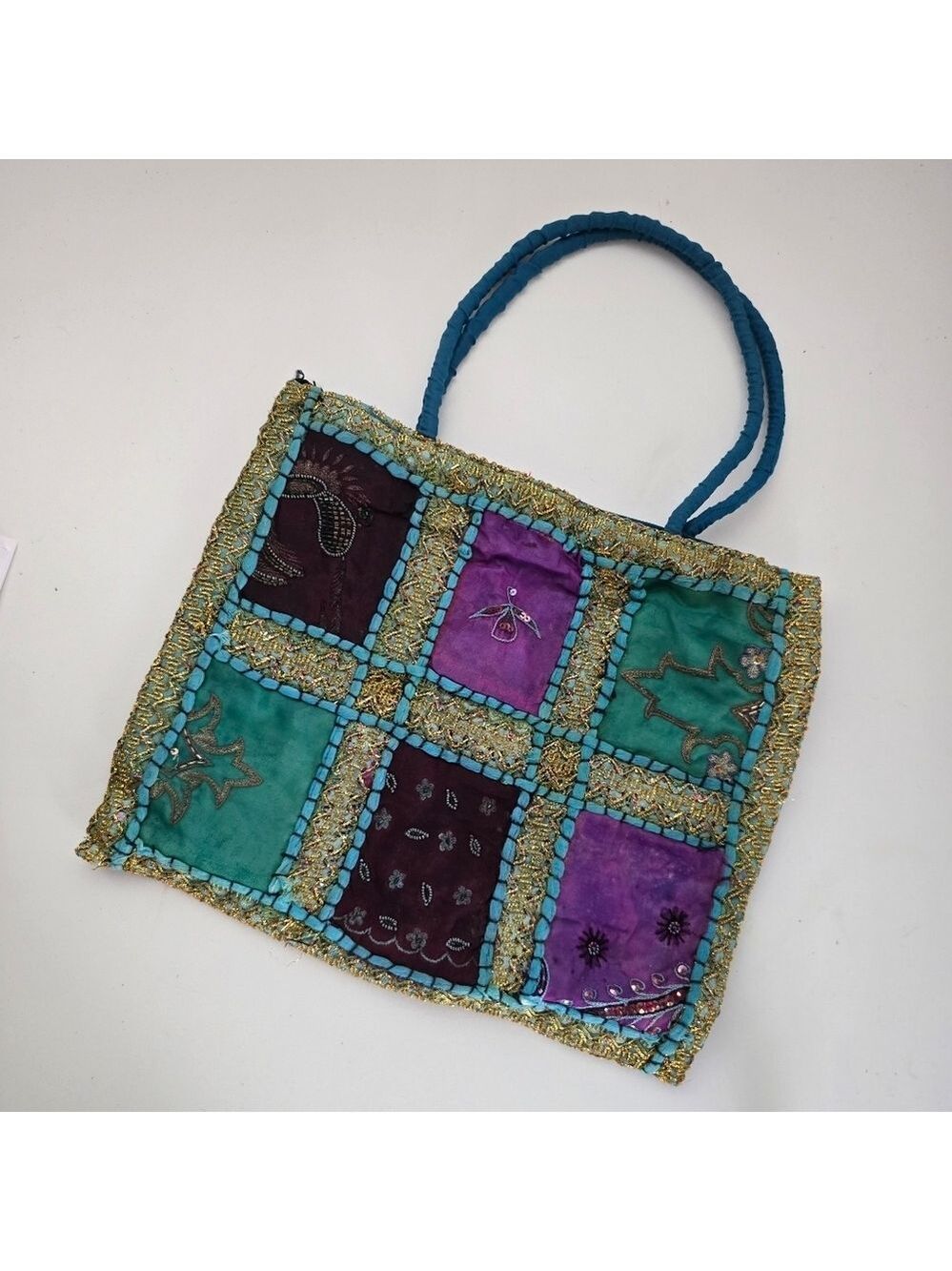Colorful Bohemian Patchwork Embroidered Bag Handmade